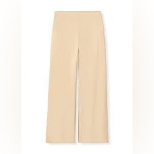 St. John Womens Evening Wear High Rise Knit Wide Leg Pant Yellow Size 10